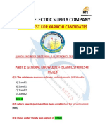 Lahore Electric Supply Company: (Lesco) Test For Karachi Candidates