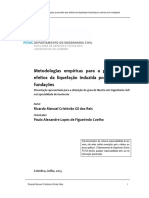 Metodologias Empiricas para A Previsao Dos Efeitos Da Liquefacao Induzida Por Sismos em Fundacoes