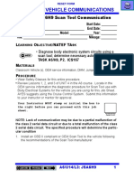 A6/U14/L3 Vehicle Communications: JOB SHEET A6H9 Scan Tool Communication