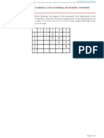 Indu 421: Facilities Design and Material Handling Systems: Problem 1