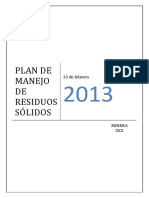 Plan de Manejo de Residuos Sólidos Minería