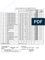 Lighting and Power Load Schedule & Computation