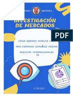 I.1 Ensayo Investigación de Mercados - Cesar Gerardo Mprales Lara