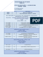 Cronograma - Fundamentos Da Educação I 2020 2