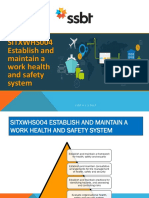 Sitxwhs004 Establish and Maintain A Work Health and Safety System