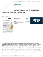 Technical Guidance Note (Level 2, No. 9) - Designing A Reinforced Concrete Retaining Wall - The Institution of Structural Engineers