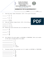 3RD Summative Test in Math 7 Quarter 1