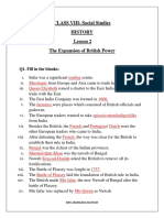 CLASS VIII-Social Studies History Lesson 2 The Expansion of British Power