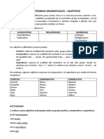 LAS CATEGORIAS GRAMATICALES (Adjetivos)