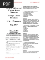 EC8702 Ad Hoc and Wireless Sensor Networks Multiple Choice Questions Ece - 7 Semester Reg. 2017