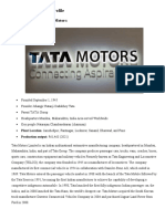 Chapter 2: Company Profile: Introduction About TATA Motors