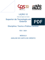 Câmbio - Teams - Lição 12 - Modulo Carta de Crédito