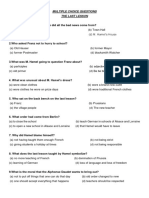 The Last Lesson MCQ