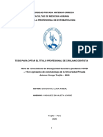 Rep Esto Anibal - Sandoval Nivel - Conocimiento.bioseguridad - Durante.pandemia - Covid19.egresados - Estomatología.upao - Trujillo.2020