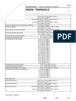 Manual Transmission / Transaxle: Service Data