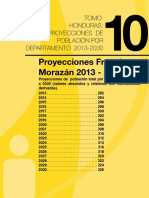 Proyecciones Francisco Morazán 2013 - 2030: Tomo: Honduras: Proyecciones de Población Por DEPARTAMENTO 2013-2030