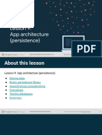 Lesson 9 - App Architecture (Persistence)