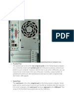 Parallel Port: Labeled Back View of Computer Case