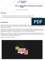 Python Style Guide - How To Write Neat and Impressive Python Code