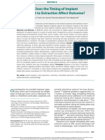 How Does The Timing of Implant Placement To Extraction Affect Outcome?