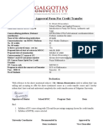 NPTEL Approval Form For Credit Transfer - Maths