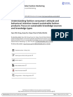 Understanding Fashion Consumers' Attitude and Behavioral Intention Toward Sustainable Fashion Products: Focus On Sustainable Knowledge Sources and Knowledge Types