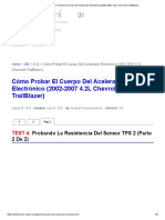 Parte 3 - Cómo Probar El Cuerpo Del Acelerador Electrónico (2002-2007 4.2L Chevrolet TrailBlazer)