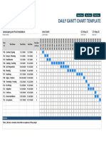 Daily Gantt Chart Template - TemplateLab