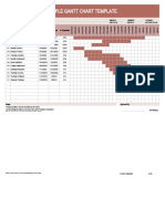 Simple Gantt Chart Template - TemplateLab