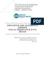 Influence Des Matériaux Inertes Sur La Résistance D'Un Béton