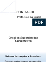 Orações Subordinadas - Slides (Morfossintaxe)