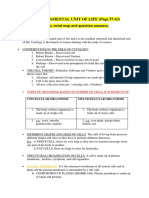 9 Biology - The Fundamental Unit of Life - NotesVL