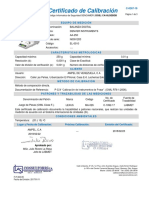 Certificado de Calibración: Labmet