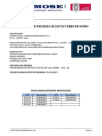 Protocolo de Pruebas de Detectores de Humo Lurin