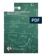 Métodos Quantitativos Matemáticos