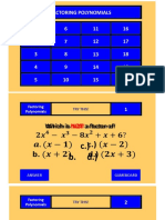 Factoring Polynomials (Double Jeopardy)