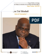 Rapport Sondage Gec Berci L An Deux de Tshisekedi Annee de L Emancipation FR