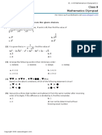 Grade 8 Mathematics+Olympiad in