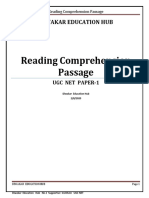 Reading Passage For Ugc Net Paper-1