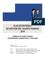 Plan Estrategico de Gestion Del Talento Humano 2019