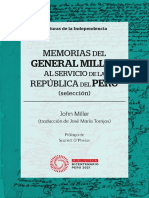 Memorias Del General Miller Al Servicio de La Repblica Del Per Seleccin