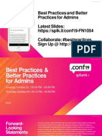 Best Practices and Better Practices For Admins Latest Slides: Collaborate: #Bestpractices Sign Up at HTTP://SPLK - It/slack