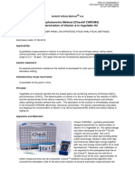 Spectrophotometric Method (Icheck® Chroma) For Determination of Vitamin A in Vegetable Oil