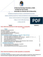 UNE EPG 2021-I - Semana 2 - Cálculo de Estadísticos en Datos Agrupados y No Agrupados