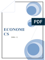 Economi CS: (MBA - I)