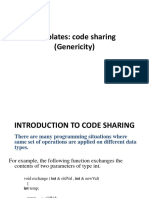 Templates: Code Sharing (Genericity)