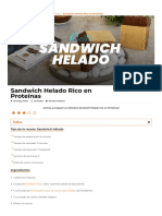 Sandwich Helado Rico en Proteínas - Apto para La Dieta Fitness