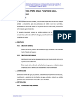 Reporte de Aforo de Agua - Sarayacu