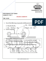 Ring I Ring II: Pune 086250 79554 020-29 523 523 Performance Test Series Chemistry Test 1 Time: 90 Min MAX. MARKS: 200