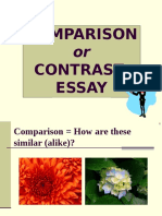 Comparison or Contrast Essay Detailed Notes